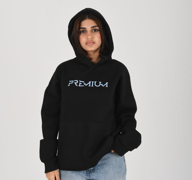 NEVER REPLACED BLUE X BLACK HOODIE