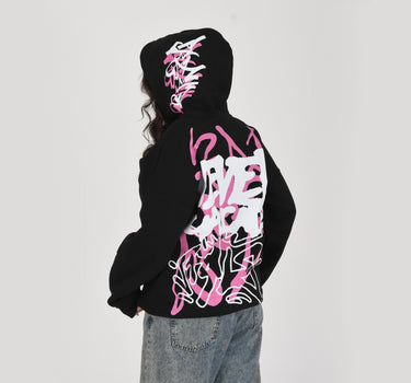 NEVER REPLACED PINK X BLACK HOODIE